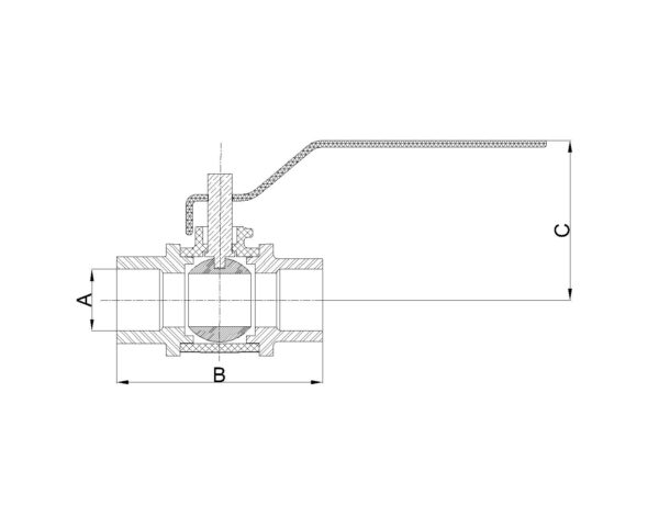 LI-BV-01-3SE Stainless Steel 3 Pcs Ball Valve Screwed-End