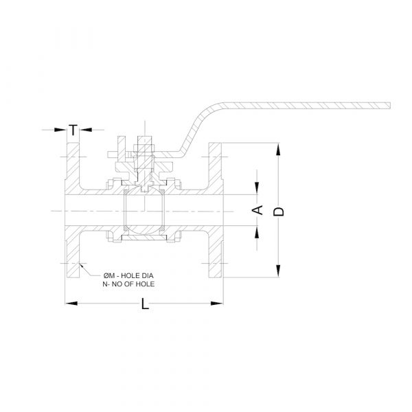 LI-BV-01-3FE Stainless Steel 3 Pcs Ball Valve Flanged-End CLASS 150