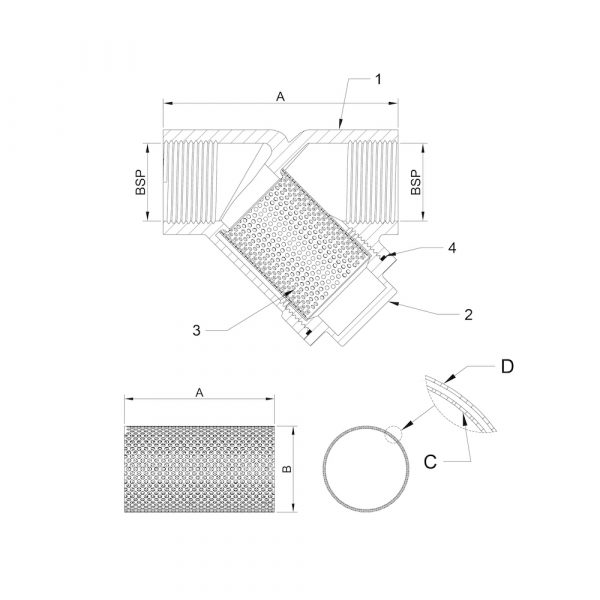 LI-YSTR-01 Lintas Stainless Steel Y-Type Strainer